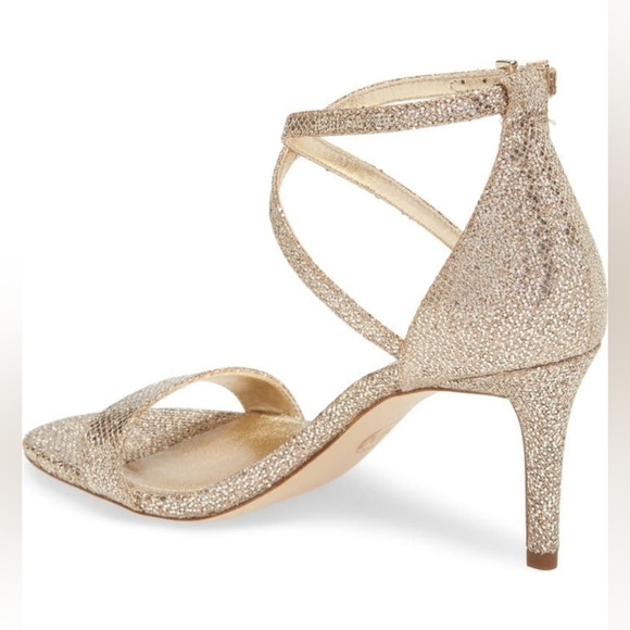 MICHAEL KORS - AVA GLITTER FABRIC SANDALS  Stiletto Heels Size 9 - Picture 10 of 10